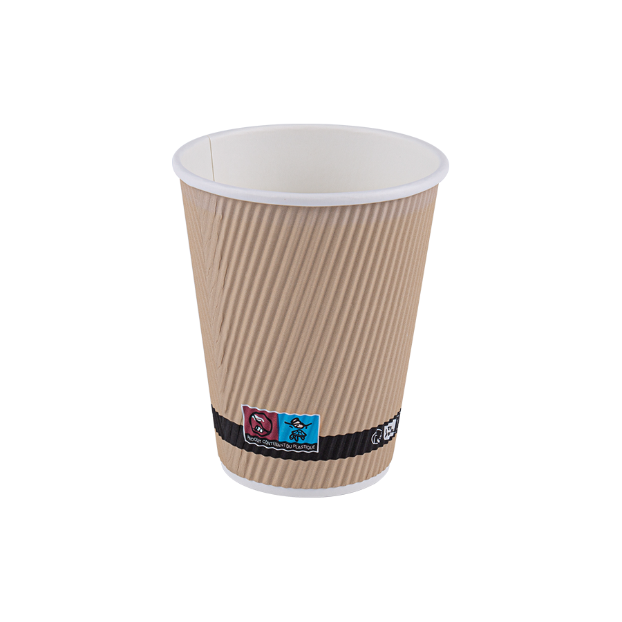 Vaso de papel de pared ondulada de 4 oz