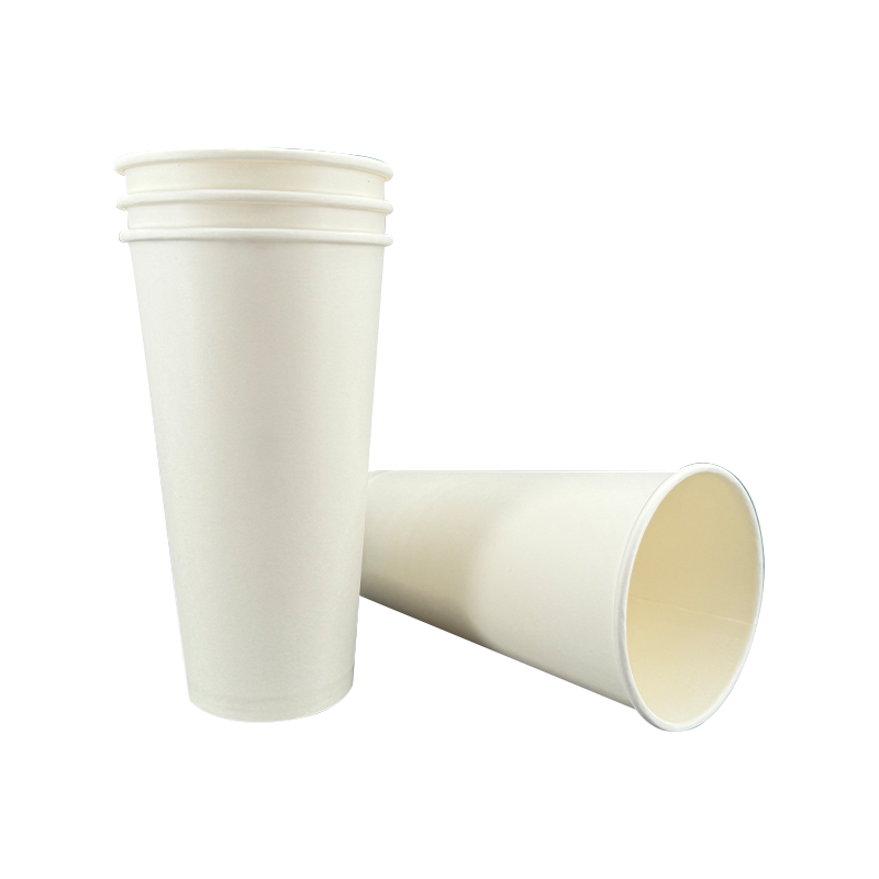 Vaso de papel de pared simple de 21 oz