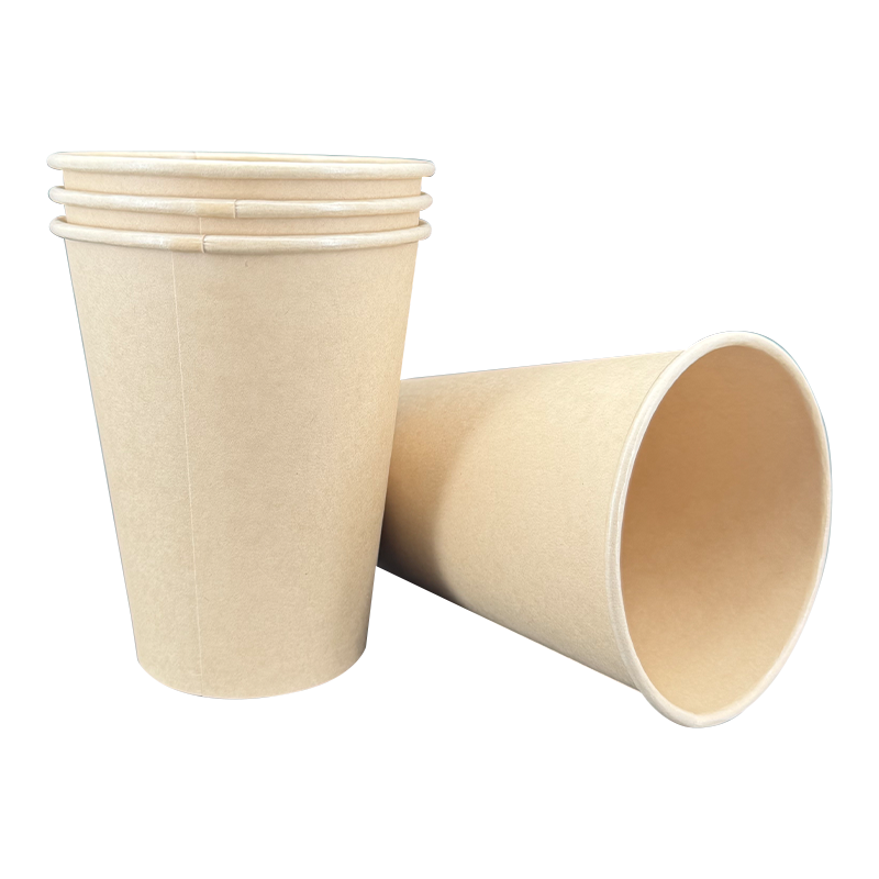Vaso de papel desechable de doble pared corrugado de papel Kraft de 12oz para bebidas calientes